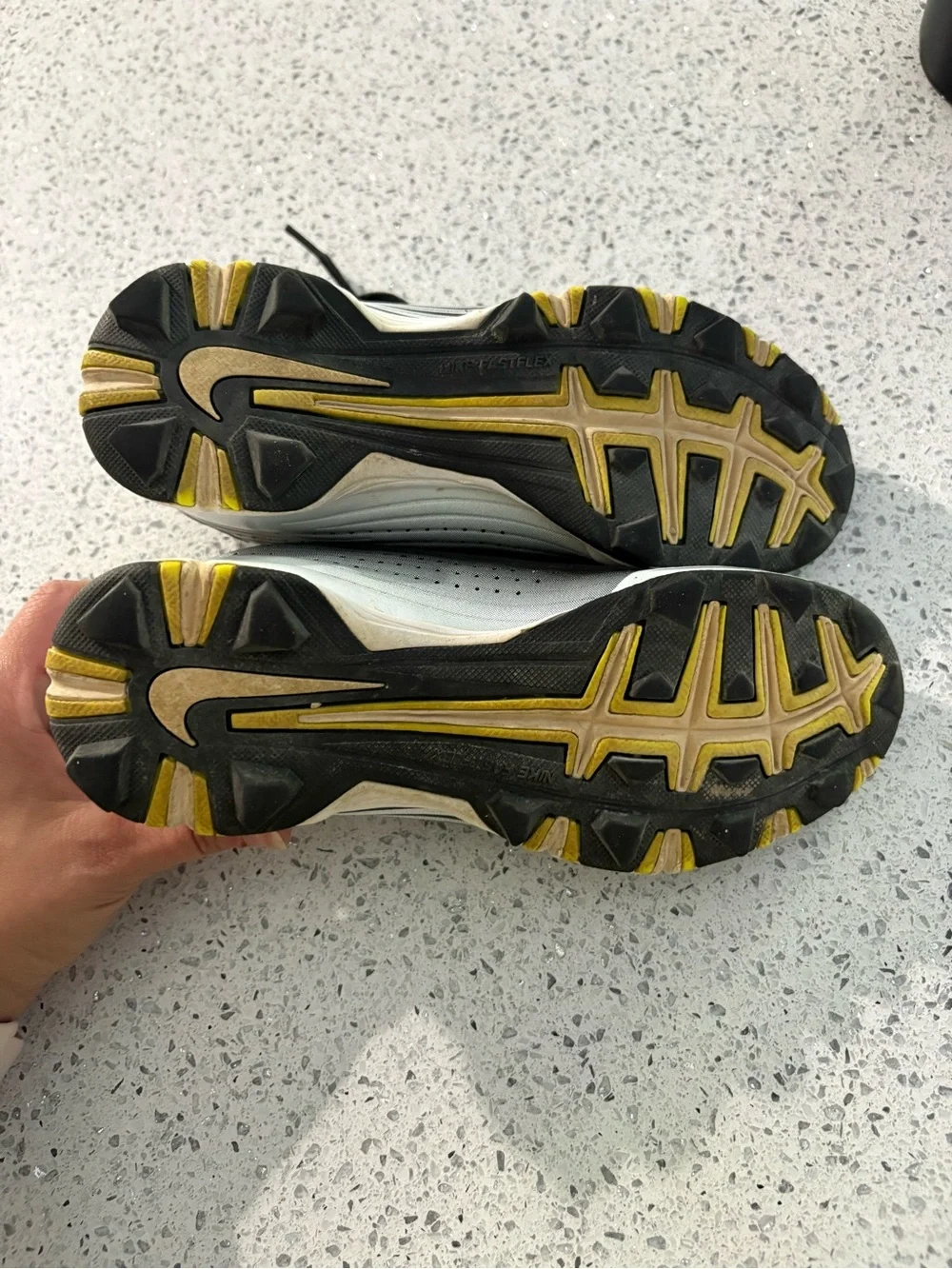 Nike Black and White Soccer Cleats with Swoosh
